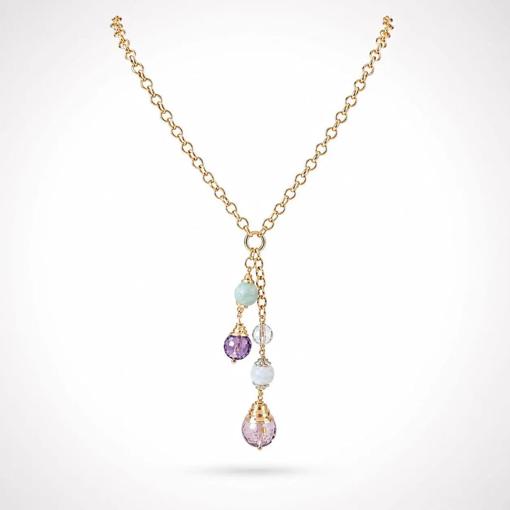 925 Sterling Silver Beaded Y-Drop Necklace