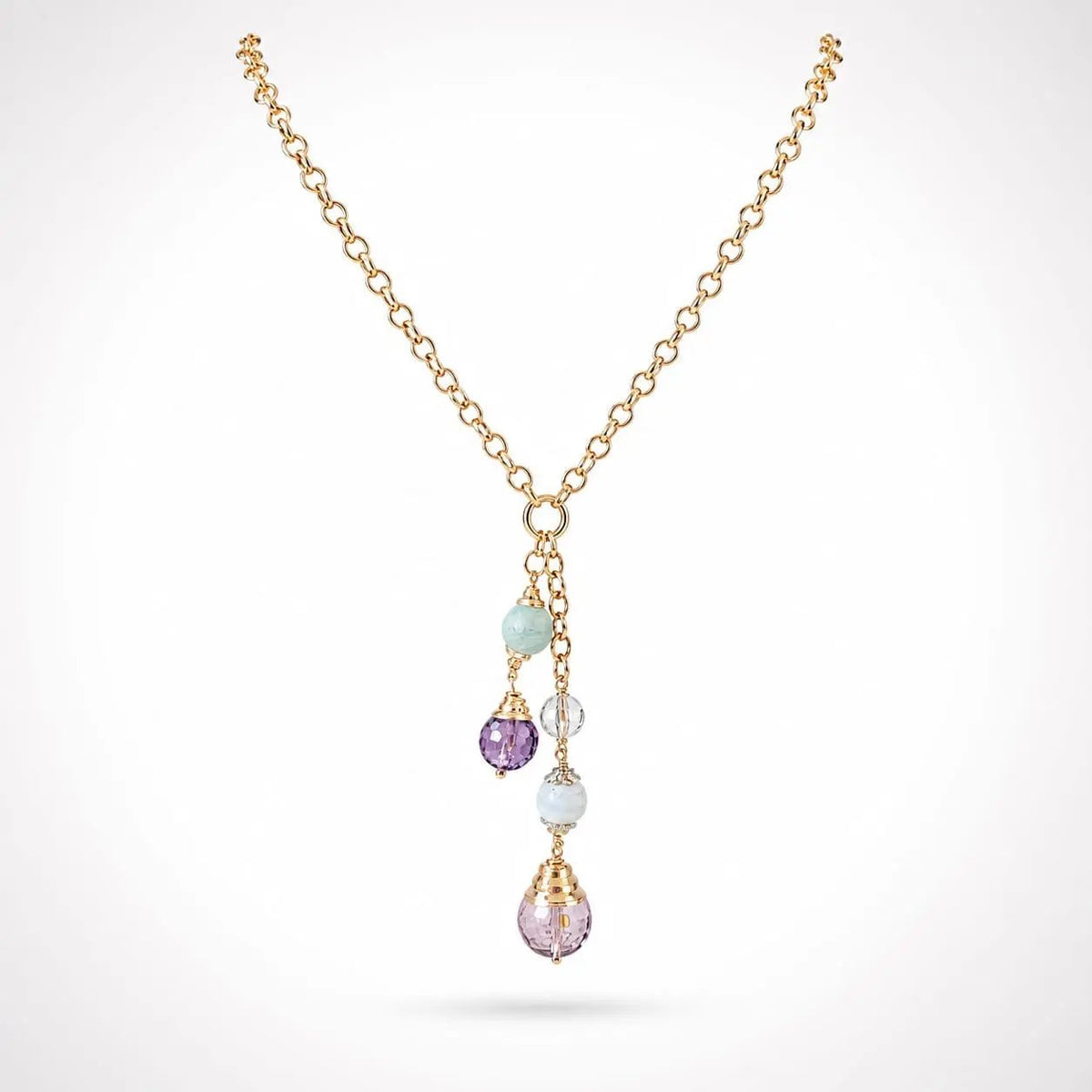 925 Sterling Silver Beaded Y-Drop Necklace