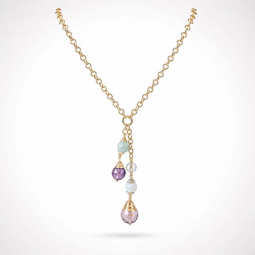 925 Sterling Silver Beaded Y-Drop Necklace