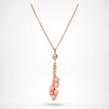 925 Sterling Silver Coral  Beaded Tassel Necklace