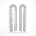 925 sterling silver fringe dangle earrings