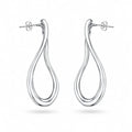 925  Sterling Silver Sculptural Twisted Open Drop Earrings