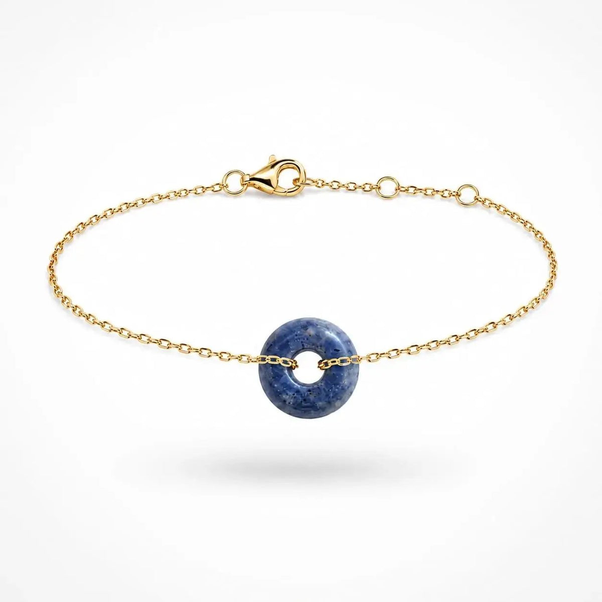 variant-group:SMV-B26302-SOD-BWH | SAMVELLI gold-plated 925 silver Donut Bracelet – Sodalite Blue and White product view