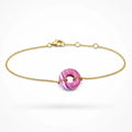 variant-group:SMV-B26302-AGA-LPR | SAMVELLI gold-plated 925 silver Donut Bracelet – Agate Light Purple product view