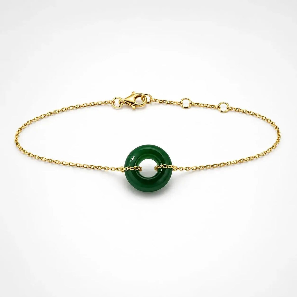 variant-group:SMV-B26302-AVE-GRN | SAMVELLI gold-plated 925 silver Donut Bracelet – Aventurine Green product view