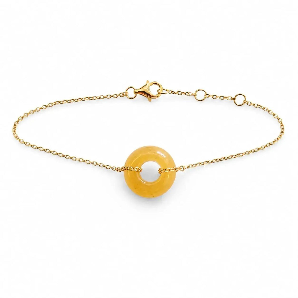 variant-group:SMV-B26302-CIT-YEL | SAMVELLI gold-plated 925 silver Donut Bracelet – Citrine Yellow product view