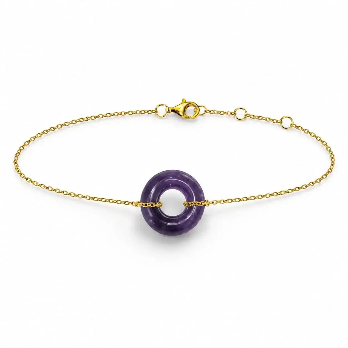 variant-group:SMV-B26302-AME-VIO | SAMVELLI gold-plated 925 silver Donut Bracelet – Amethyst Violet product view