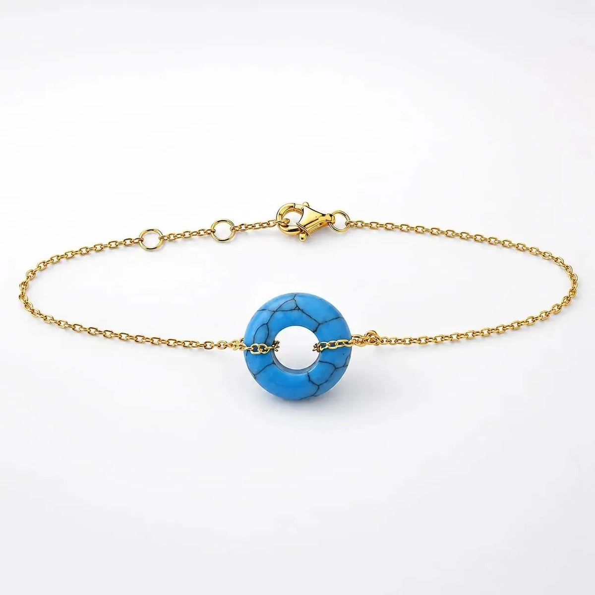 variant-group:SMV-B26302-TUR-TRQ | SAMVELLI gold-plated 925 silver Donut Bracelet – Turquoise product view