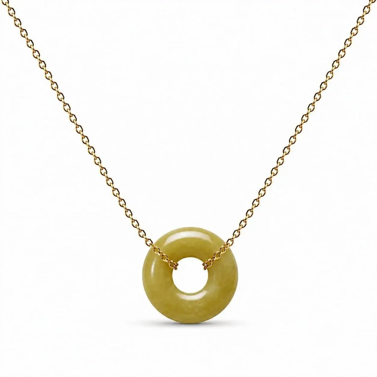 variant-group:SMV-N26301-JAD-OLV | SAMVELLI gold-plated 925 silver Donut Necklace – Jade Olive Green product view 02