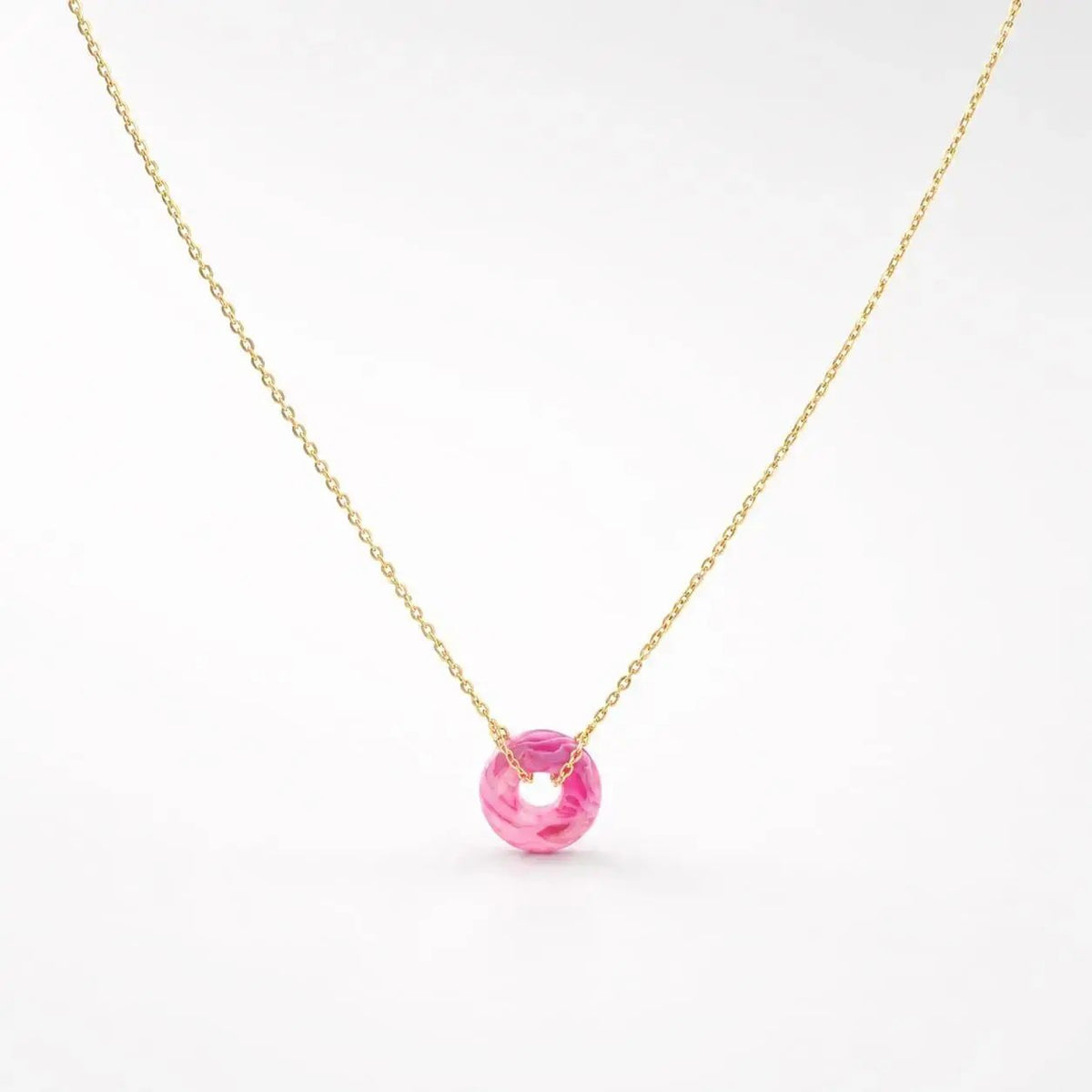 variant-group:SMV-N26301-AGA-PUR | SAMVELLI gold-plated 925 silver Donut Necklace – Agate Purple product view 02