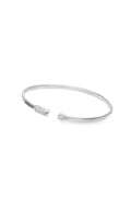 925 Sterling Silver Open Nail Bangle Bracelet - product view 1