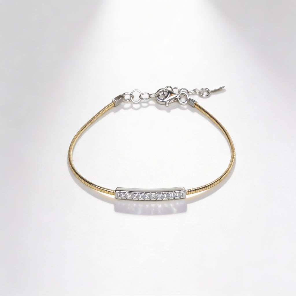 925 Sterling Silver Minimal Bar Bracelet - product view 3