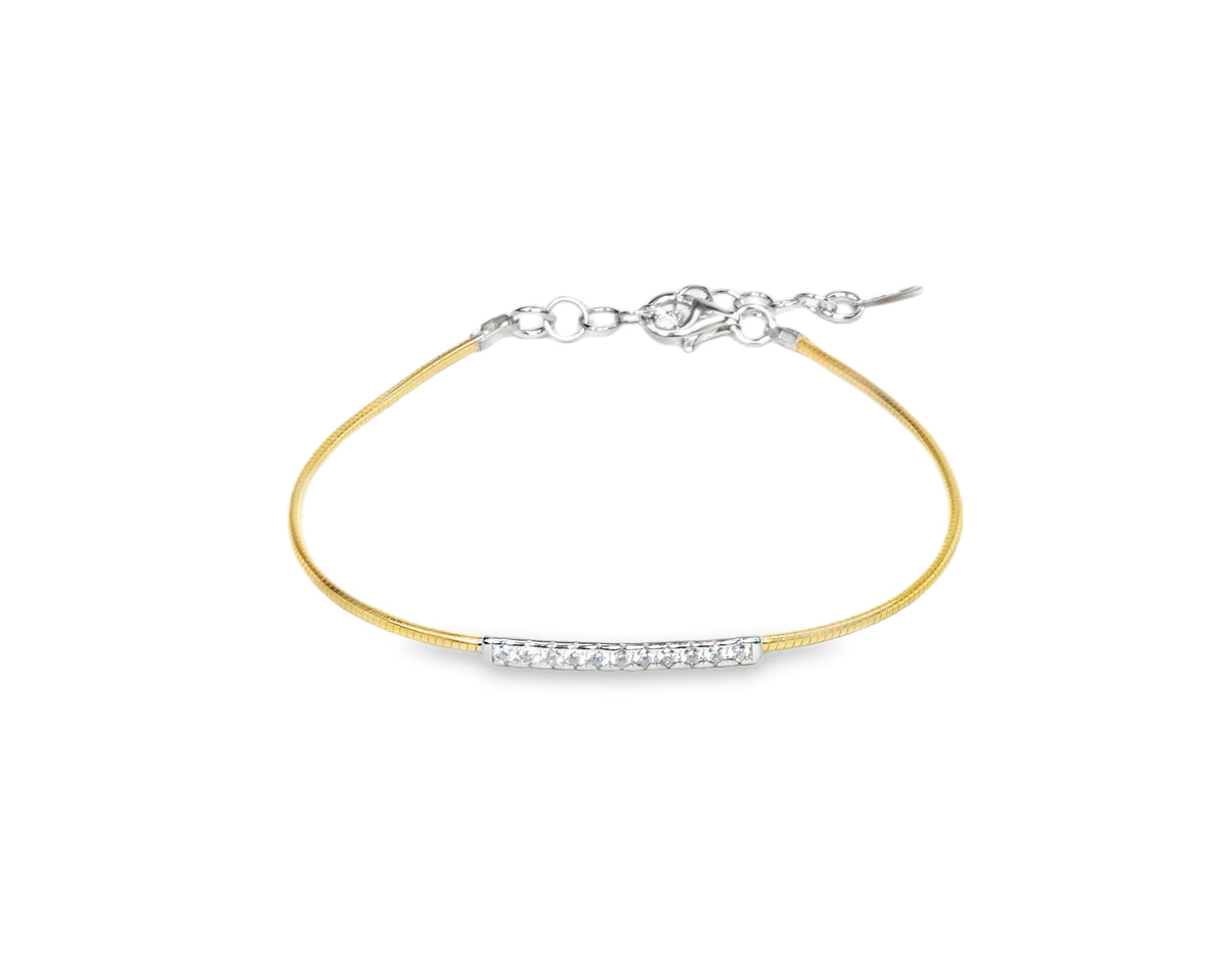 925 Sterling Silver Minimal Bar Bracelet - product view 1