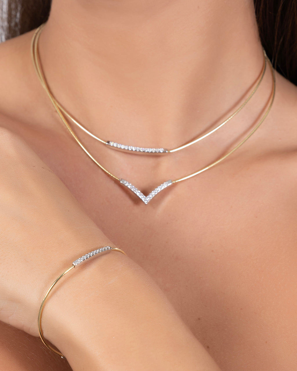 925 Sterling Silver Minimal Bar Bracelet - product view 2