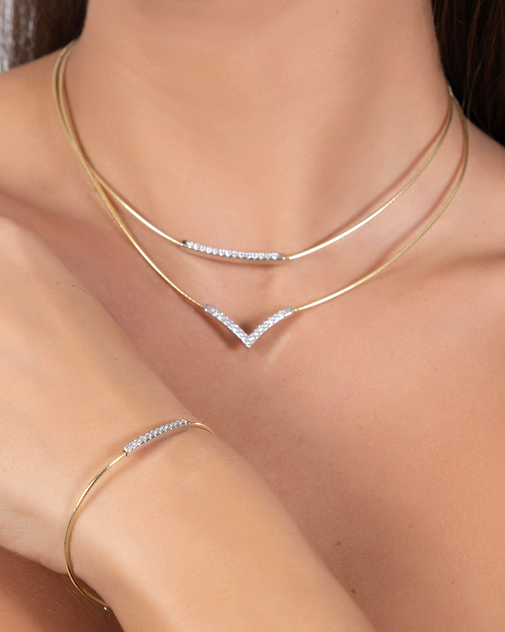 925 Sterling Silver Minimal Bar Bracelet - product view 2