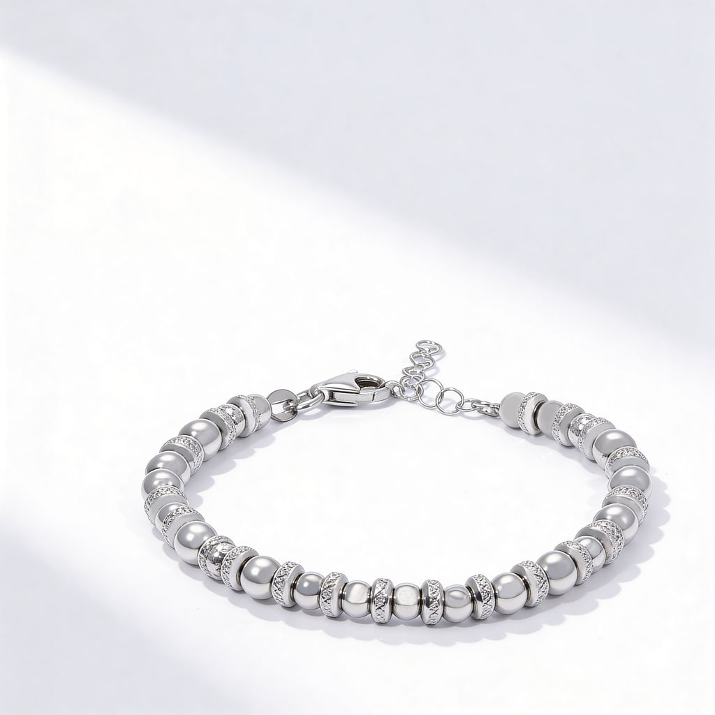 925 Sterling Silver Beaded Bracelet - product view 1