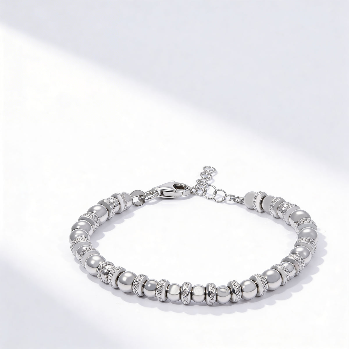 925 Sterling Silver Beaded Bracelet - product view 1