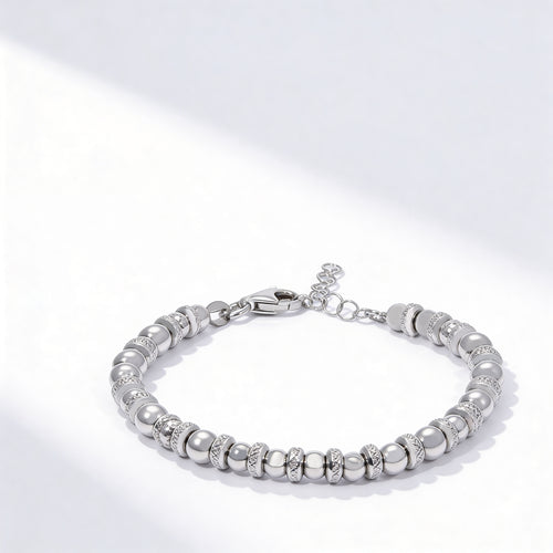 925 Sterling Silver Beaded Bracelet - product view 1