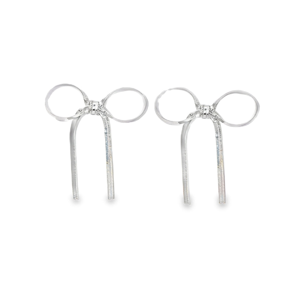 925 Sterling Silver Ribbon Tassel Earrings - product view 1