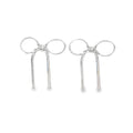 925 Sterling Silver Ribbon Tassel Earrings - product view 1