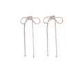 925 Sterling Silver Bow Drop Earrings - product view 1