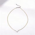 925 Sterling Silver V-Shaped Necklace - product view 1