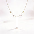925 Sterling Silver Gold Plated Drop Y Necklace - product view 1