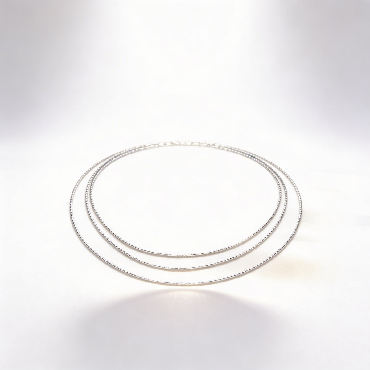 925 Sterling Silver Triple Layer Necklace - product view 1