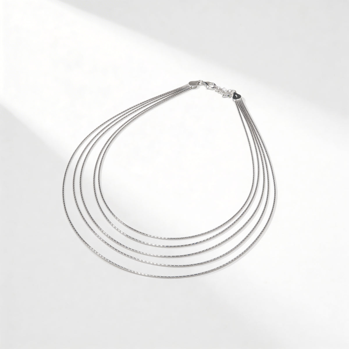 925 Sterling Silver Multi-Layer Chain Necklace - product view 1