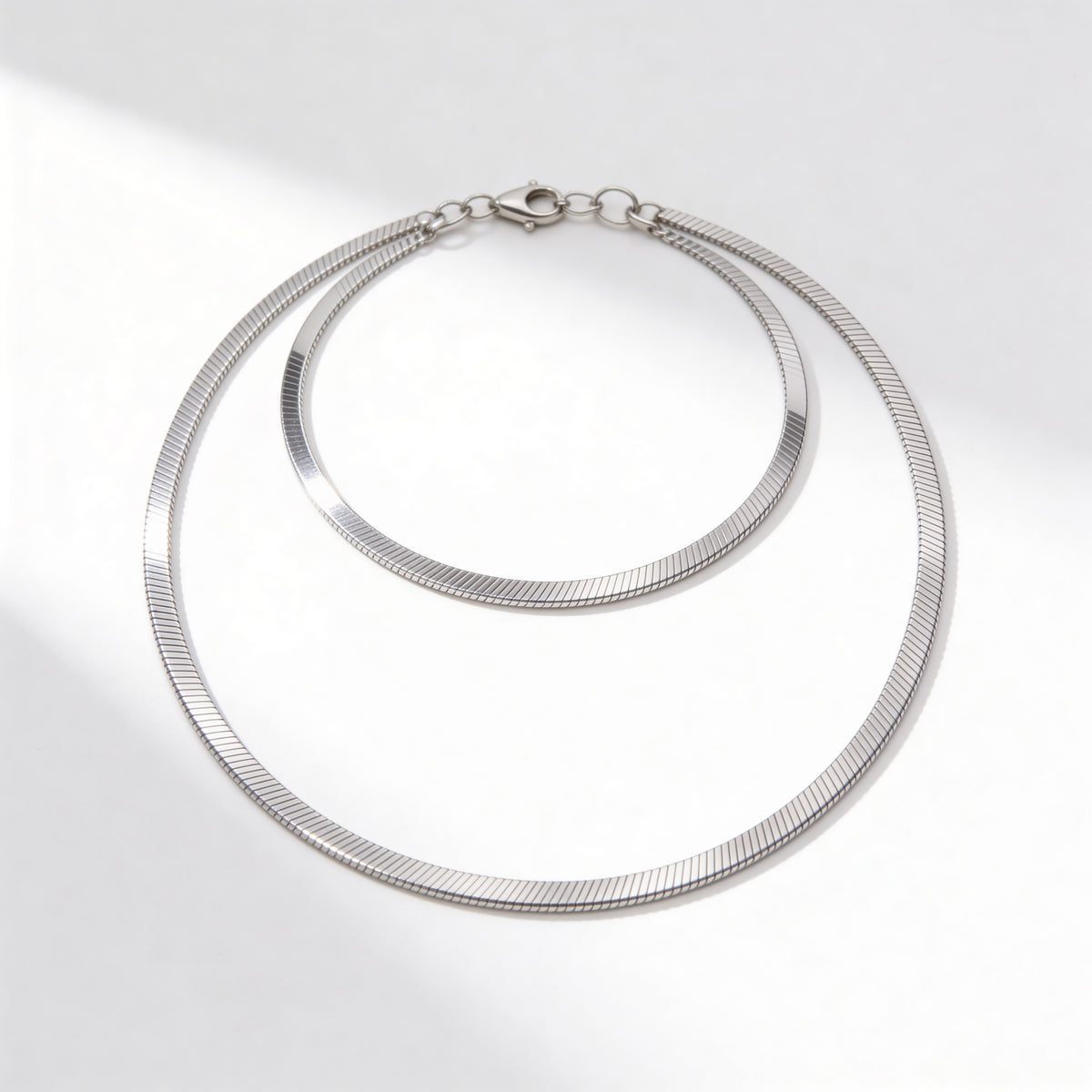 925 Sterling Silver Double Layer Necklace - product view 1