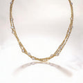 925 Sterling Silver Gold Layered Chain Necklace - product view 1