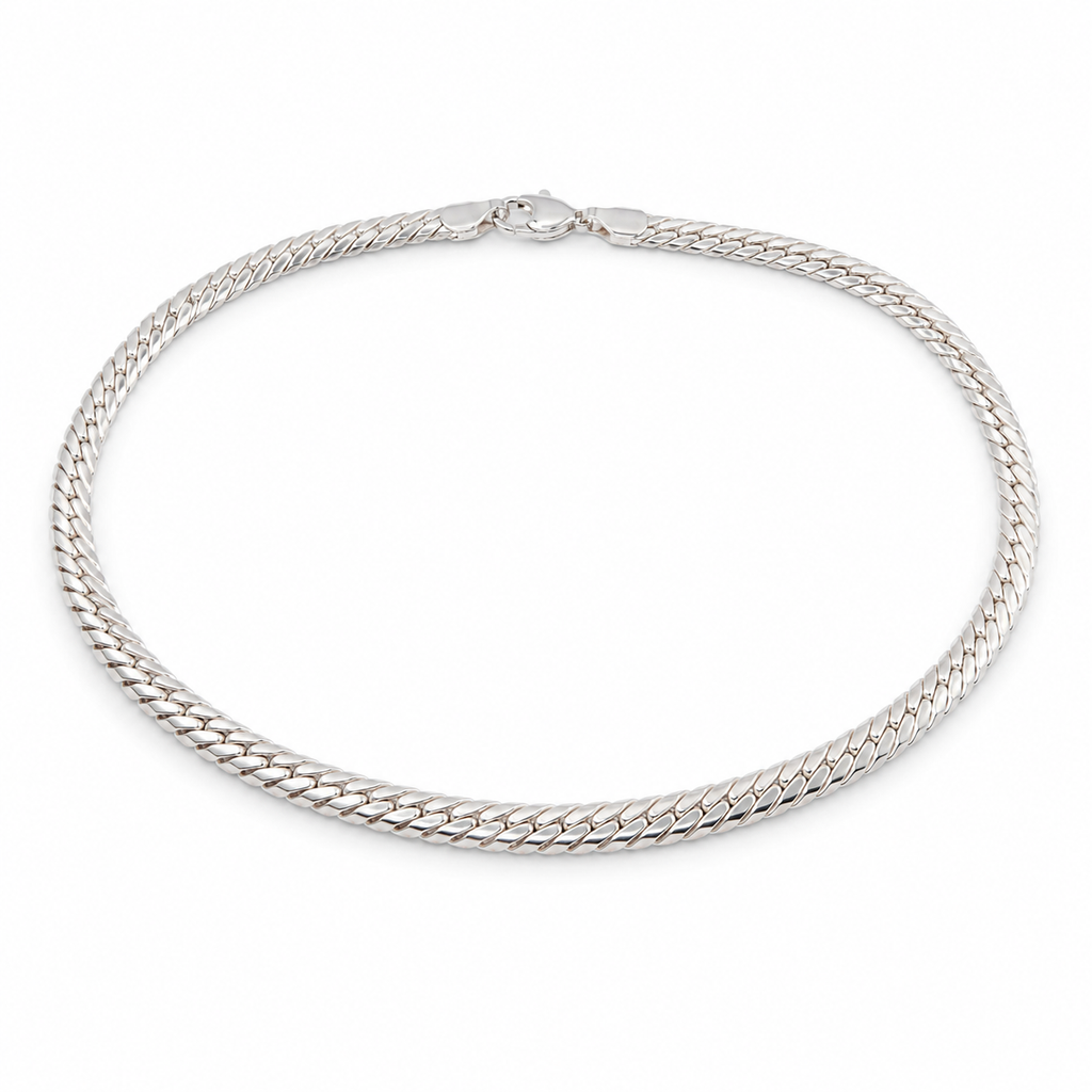 925 Sterling Silver Herringbone Chain Necklace - product view 1