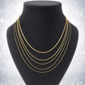 Gold-plated multi-strand layered necklace in 925 silver