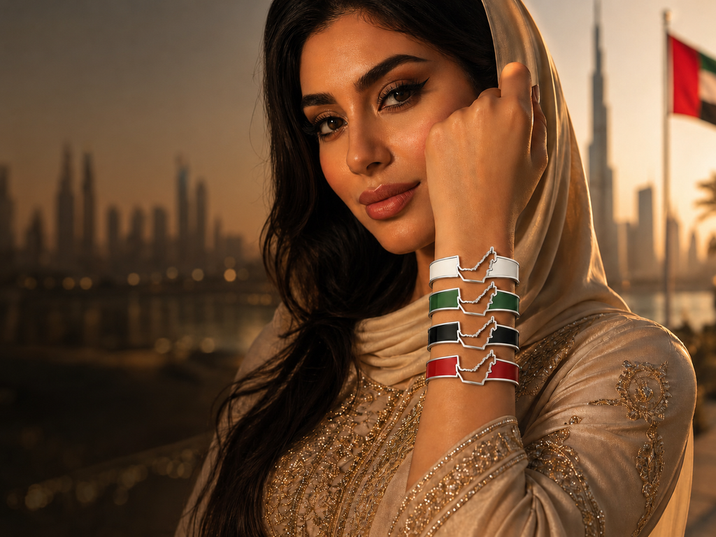 SAMVELLI UAE Map Bangle - Vert - product view 3