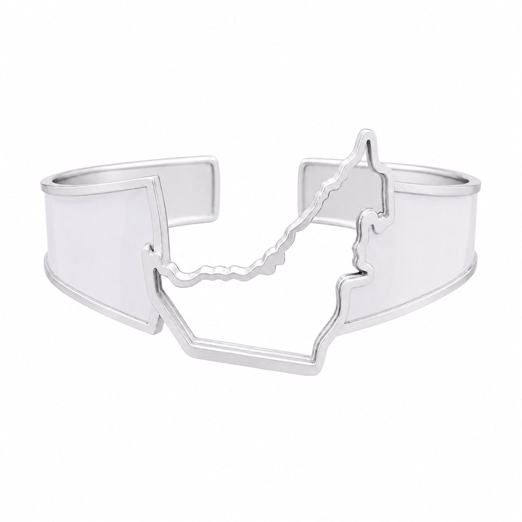 SAMVELLI UAE Map Bangle - Blanc - product view 1