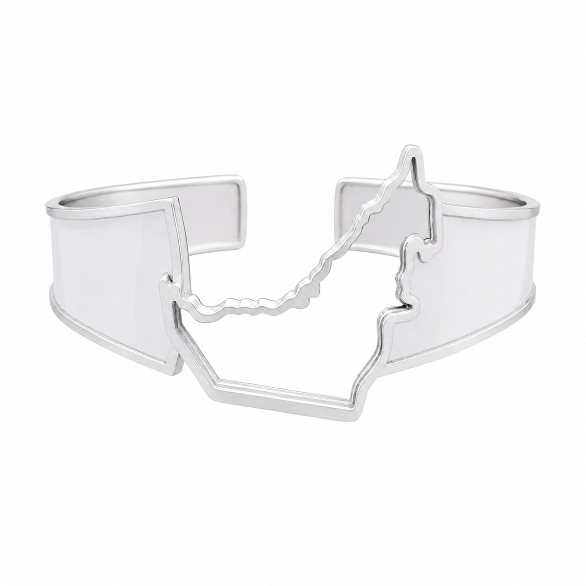SAMVELLI UAE Map Bangle - Blanc - product view 1