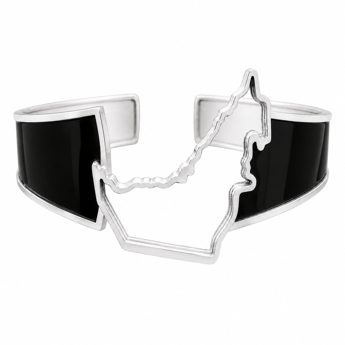 SAMVELLI UAE Map Bangle - Noir - product view 1