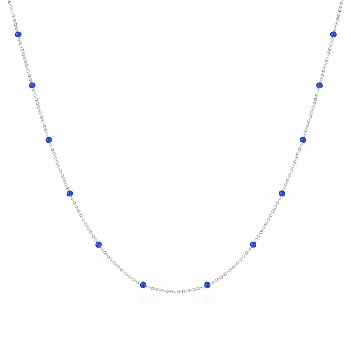 variant-group:SMV-N26303-GTB | SAMVELLI 925 sterling silver enamel beaded station necklace – Gitane Blue product view